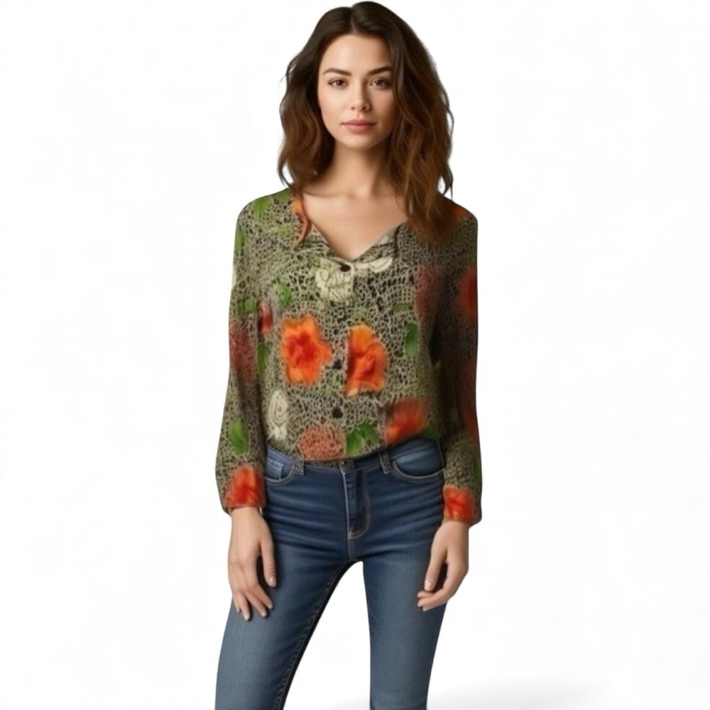 Vintage The Travel Collection Floral Slinky Top